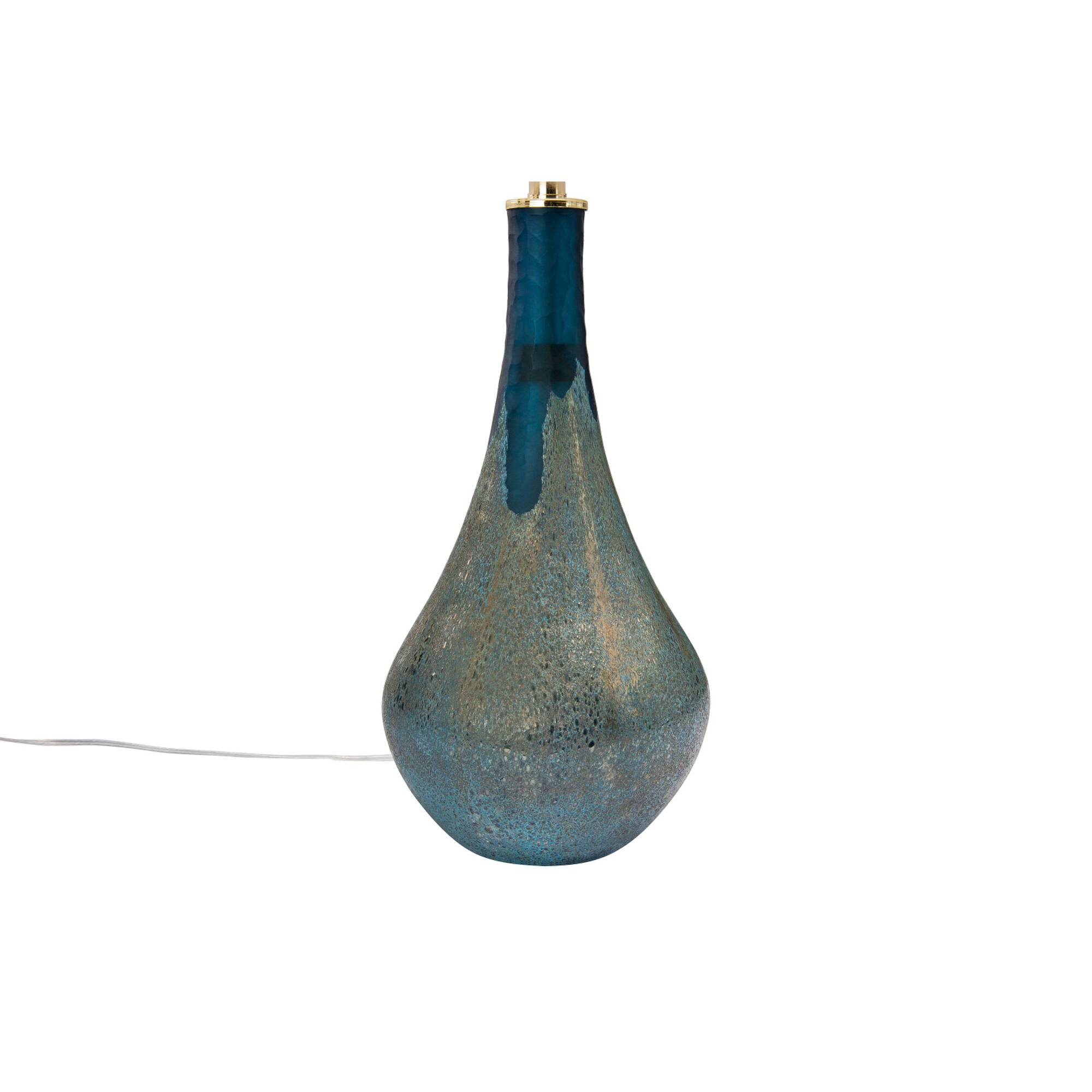 Hello Honey® 32" Opal Finished Glass Table Lamp with Linen Shade